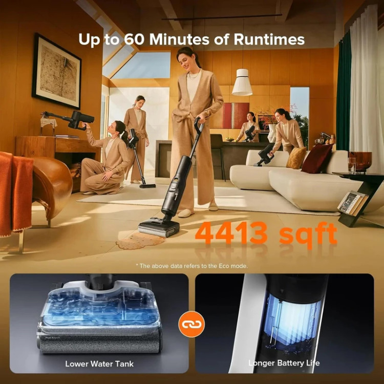 جاروشارژی و بخارشوی روبوراک مدل A30 PRO STEAM COMBO